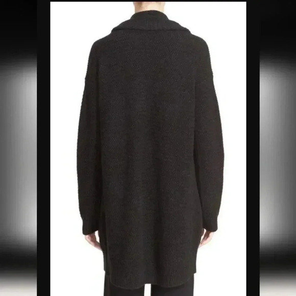 Vince Basket Weave Stitch Women Cardigan Sweater black size medium - Picture 4 of 6